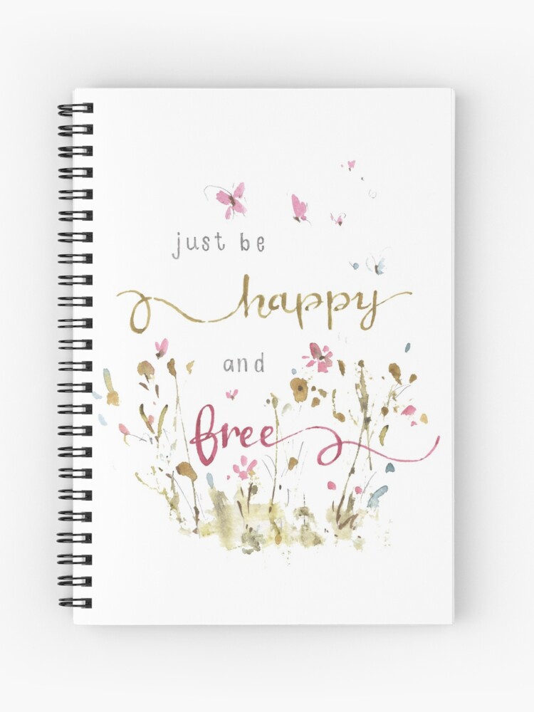 Butterflies, Wildflowers With Inspirational Quote Spiral Notebook for Sale  by Lisa Audit Art