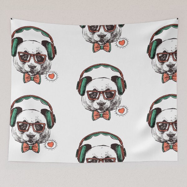Item preview, Panda Hipster portrait animals designed and sold by StreetNoise.