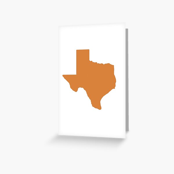 Burnt Orange Texas Greeting Card