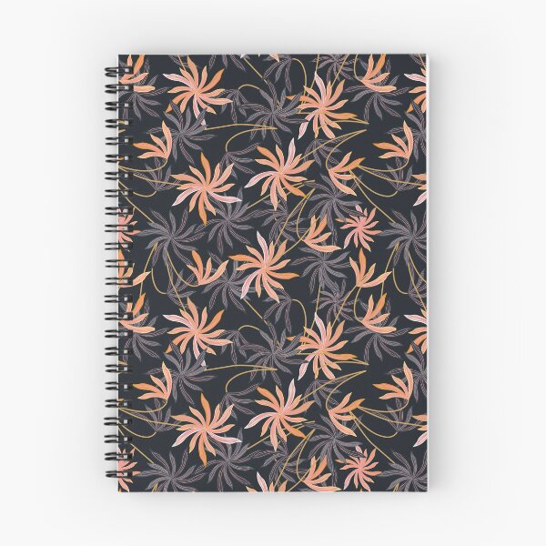 Item preview, Midnight orange flower pattern designed and sold by Illutino.