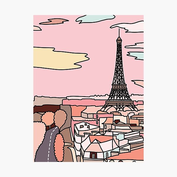 Item preview, Paris sunset by Sasa Elebea designed and sold by Sabrina Brugmann.