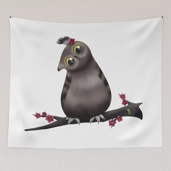 Item preview, A Curious Owl and A Friendly Worm designed and sold by nesivlad.