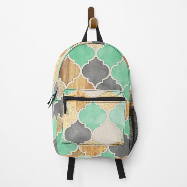 Item preview, Charcoal, Mint, Wood & Gold Moroccan Pattern designed and sold by micklyn.