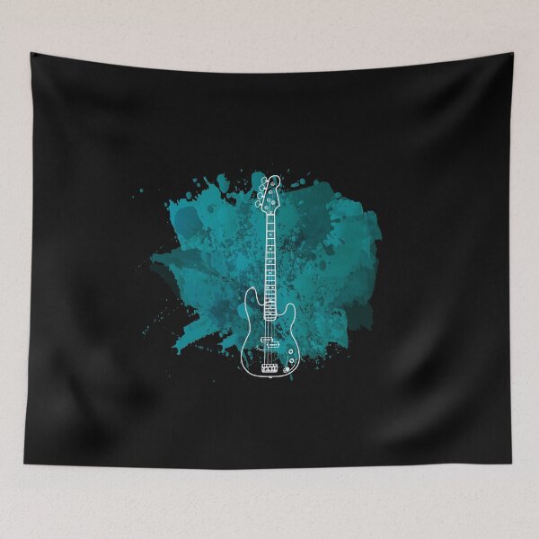 Item preview, Bass Guitar Abstract Paint Splatter designed and sold by Delightfully Cynical.