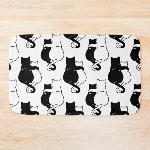 Item preview, black and white cats together side by side  designed and sold by headpossum.