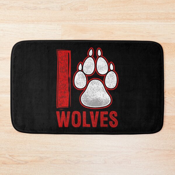 Item preview, I Love Wolves - Wolf Lover Paw Print Design designed and sold by Delightfully Cynical.