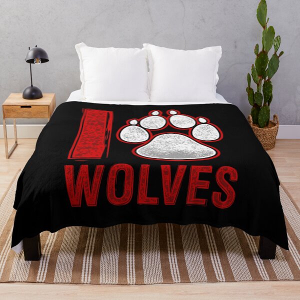 Item preview, I Love Wolves - Wolf Lover Paw Print Design designed and sold by Delightfully Cynical.
