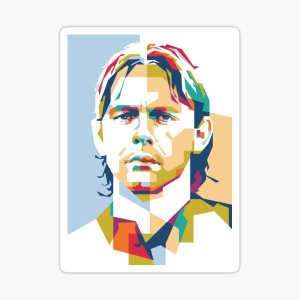 Item preview, Filippo Inzaghi in Pop Art Portrait Style designed and sold by Limada Iqbal.
