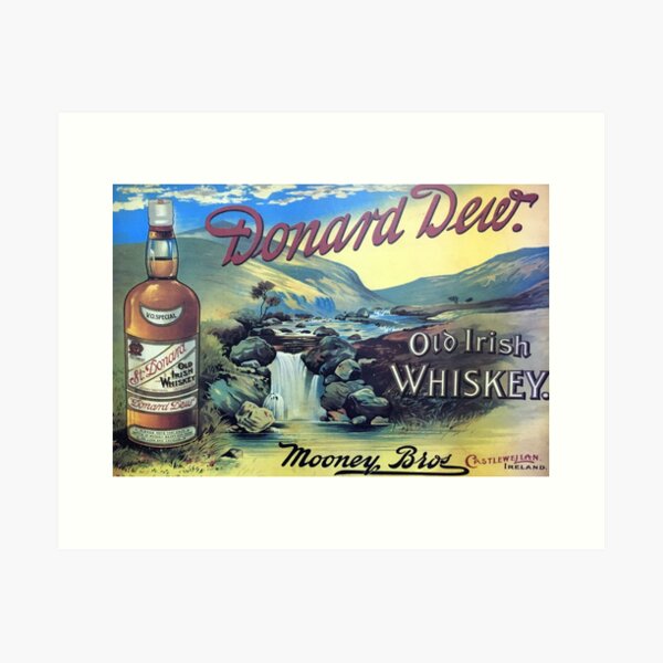 Item preview, Vintage Irish whiskey poster designed and sold by photoslot.