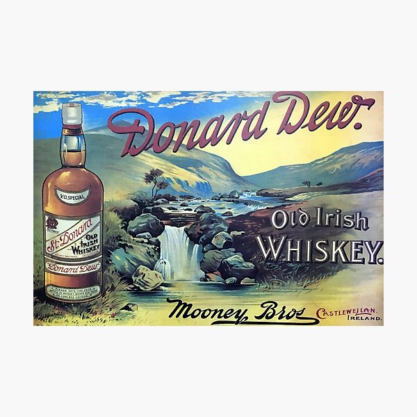 Item preview, Vintage Irish whiskey poster designed and sold by photoslot.