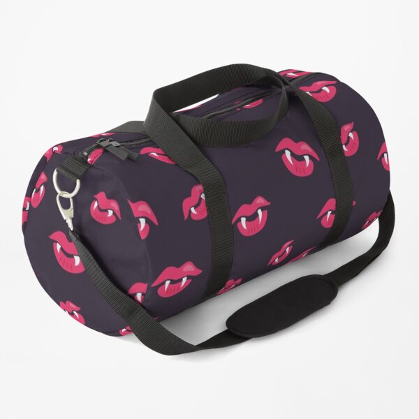 Vampire Lips With Fangs Pattern Duffle Bag