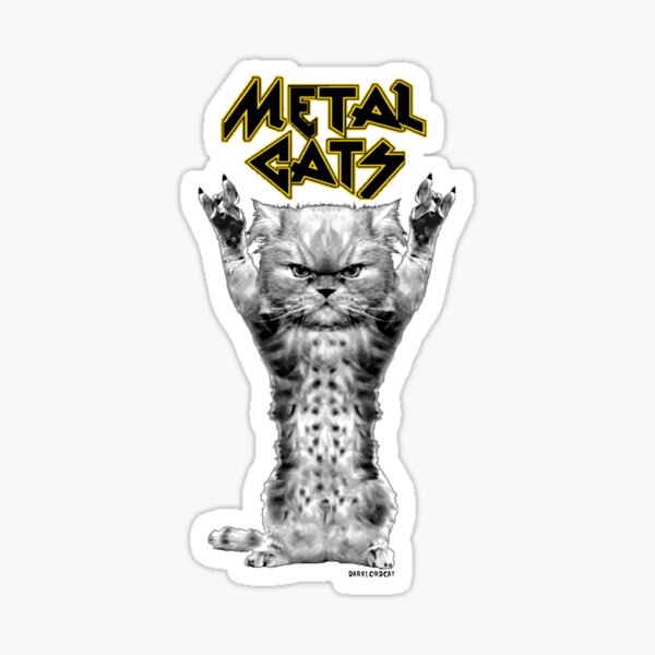 metal cats Sticker