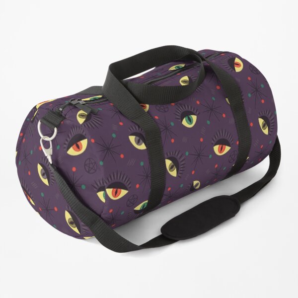 Reptile witch eyes retro pattern Duffle Bag