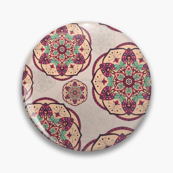 Item preview, Romantic mandala pattern designed and sold by Dorvidesign Shop.