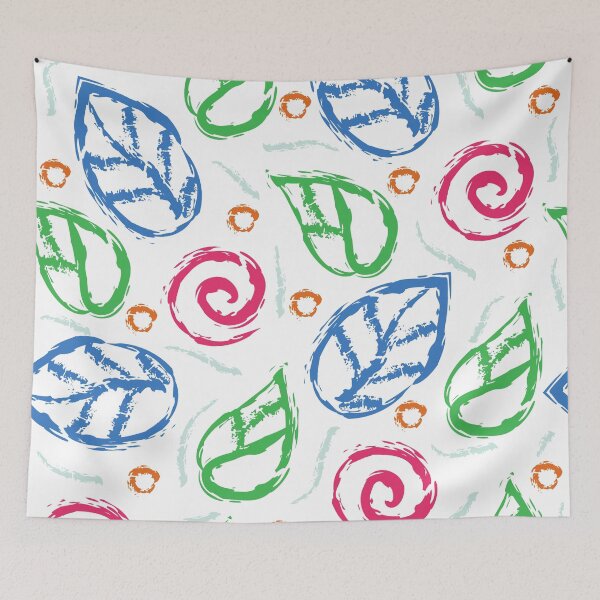 Item preview, Forgotten nature, green and blue leaves background designed and sold by Dorvidesign Shop.