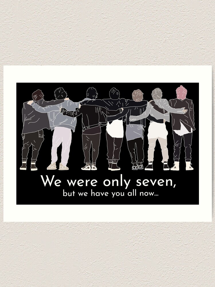 Bts On We Were Only Seven But We Have You All Now Art Print By Noonastudio Redbubble