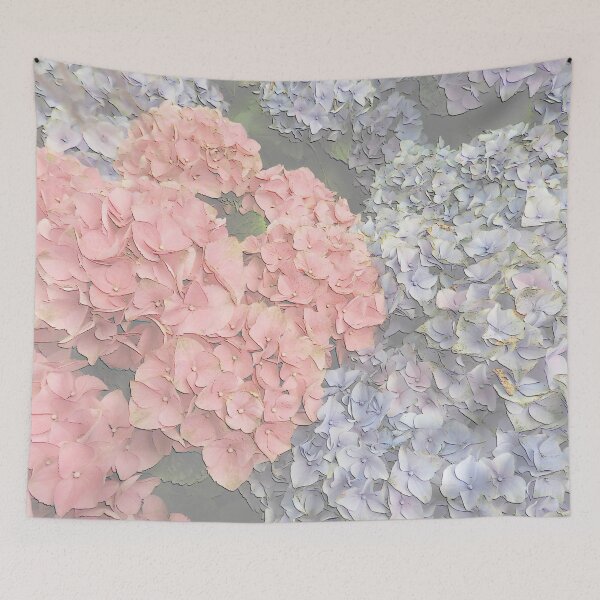 Item preview, Pastel pink and blue hydrangea designed and sold by ThePoodleandCo.