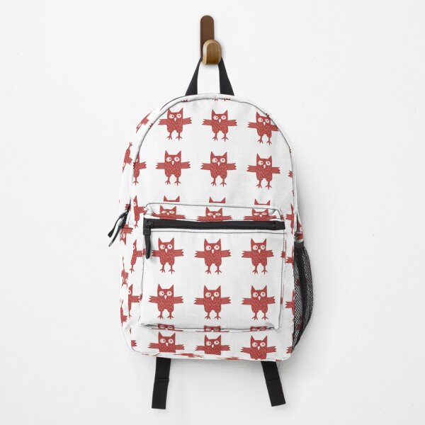 Red Owl Illustration Backpack
