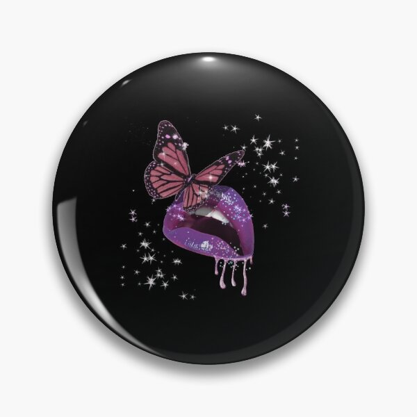 Item preview, Butterfly and glittery violet lips designed and sold by nellylebrun.