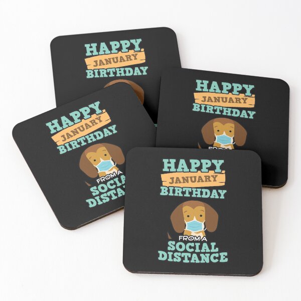 Item preview, Social Distancing Gift Happy January Birthday From A Beagle Social Distance designed and sold by Orange Pieces.