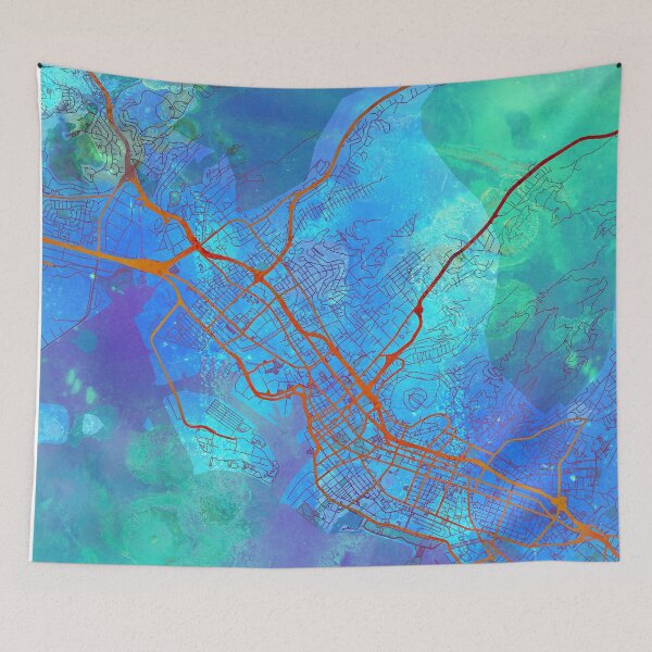 Item preview, Honolulu Hawaii Street Map Color designed and sold by IvonDesign.