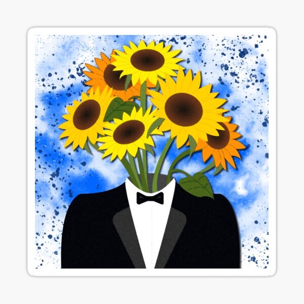 Sunflower Man Vector Illustration