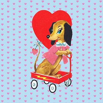 Artwork thumbnail, "Long on Love" - Dachshund Valentine's Day Card, Vday, Doxie, Dog by CanisPicta