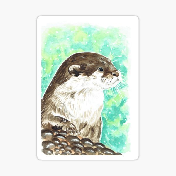 Otter summer vibes Sticker