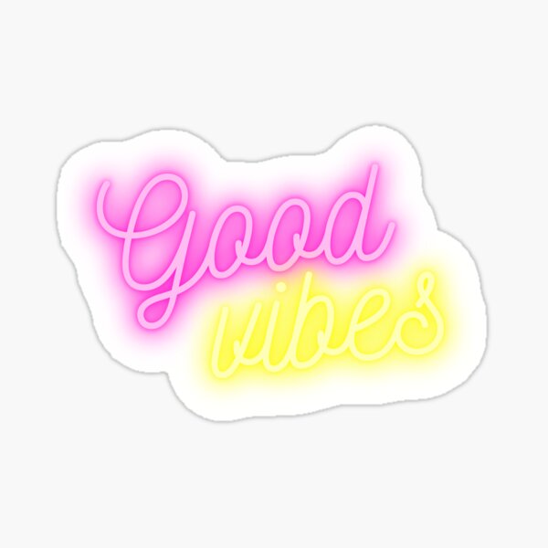 Good Vibes Retro Neon Sticker