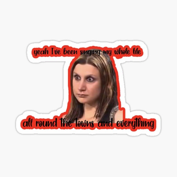 evil Rachel with text Sticker