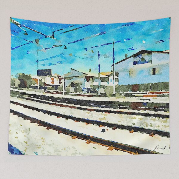 Item preview, Railway station from train window designed and sold by Giuseppe Cocco.