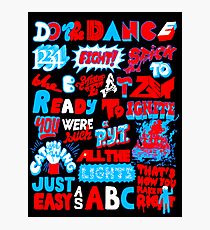 Justice DANCE Lyrics by So Me Photographic Print