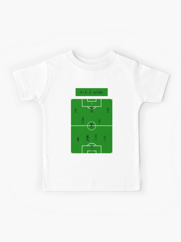 4-3-3 wide football formation | Kids T-Shirt
