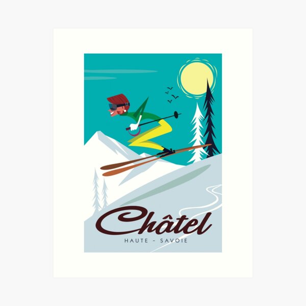 Chatel ski poster Art Print