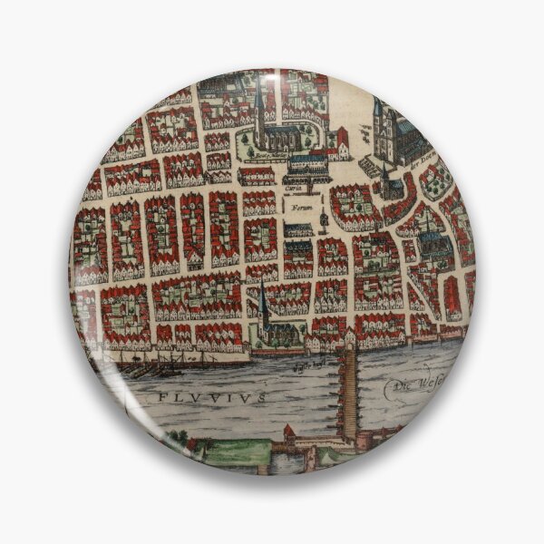 Item preview, Vintage Map of Bremen Germany (1598) designed and sold by BravuraMedia.