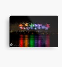 Aus Day Fireworks Metal Print