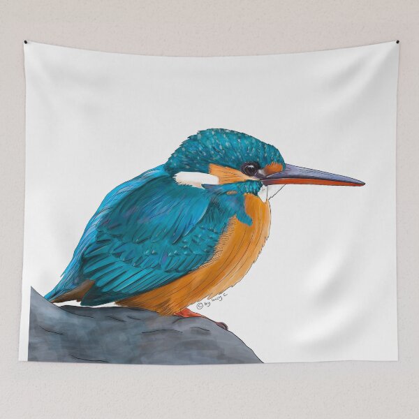 Item preview, Kingfisher Art Print by Lucy C designed and sold by byLucyC.