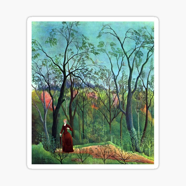 Henri Rousseau - The Walk in the Forest Sticker