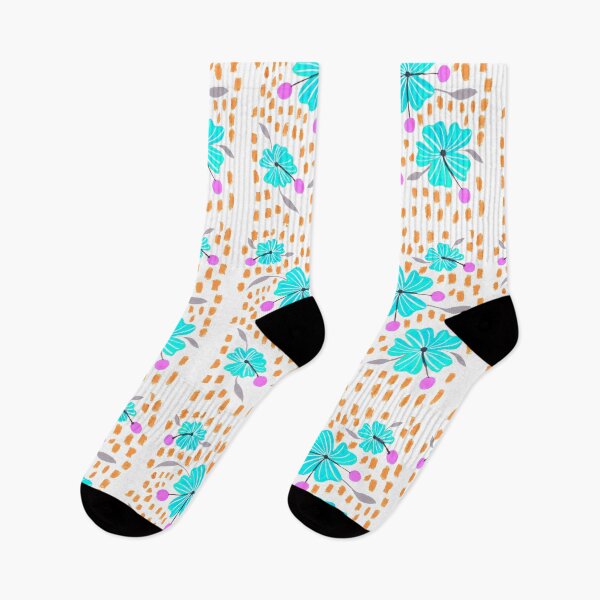 Item preview, Floral motif (turquoise flowers) designed and sold by LiceaGand.