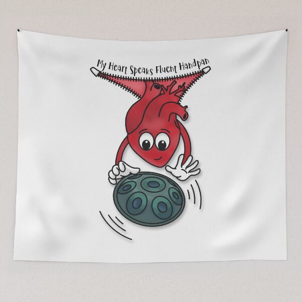 Item preview, My Heart speaks fluent Handpan T-Shirt designed and sold by Mr-Peh.
