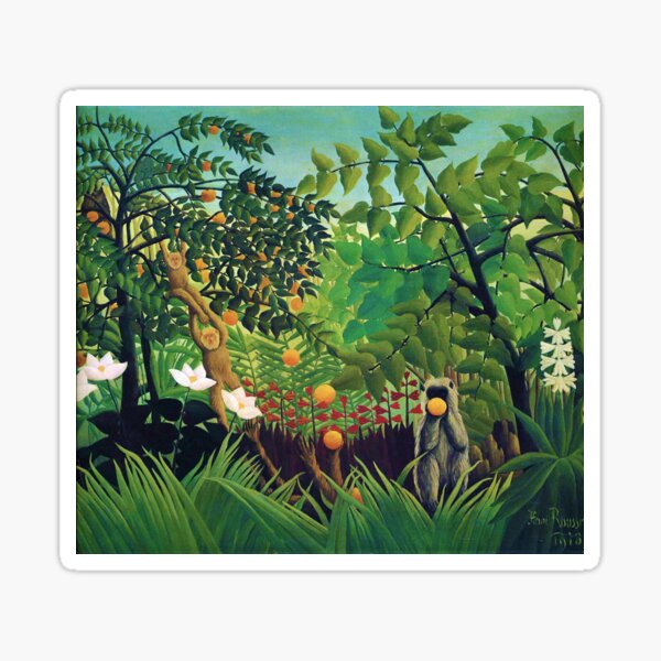 Henri Rousseau - Exotic Landscape Sticker