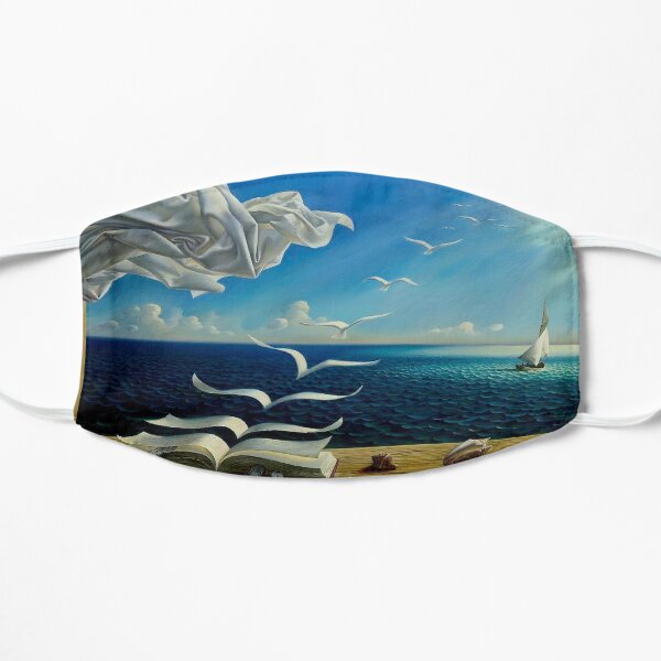 BOOK TO BIRDS: Vintage Fantasy Surreal Print by Dali Mask