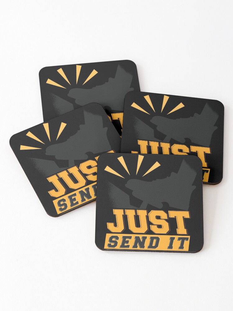 Thumbnail 1 of 5, Coasters (Set of 4), Just Send It designed and sold by DavinciStore21.