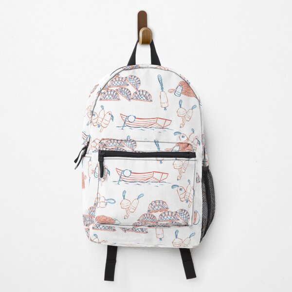 Item preview, Lobster Fishing Season Nautical Toile de Jouy designed and sold by carabara.