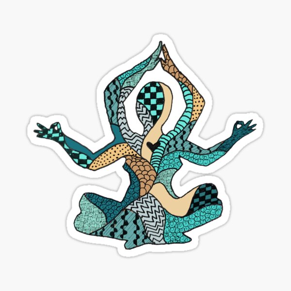 Item preview, Tequoise Meditation Patterned Godess designed and sold by OwenJaneArt.