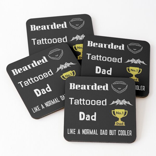Item preview, Bearded Tattooed Dad Cool  designed and sold by SparkleLiveLife.