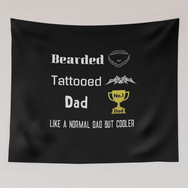 Item preview, Bearded Tattooed Dad Cool  designed and sold by SparkleLiveLife.