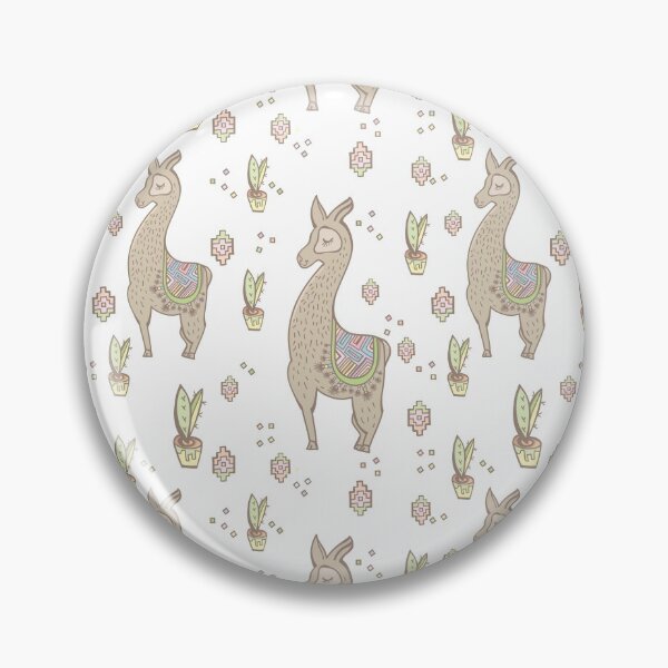 Item preview, Llama And Cactus Pattern - Soft Pastel Colour Palette designed and sold by Sketchbook Designs.