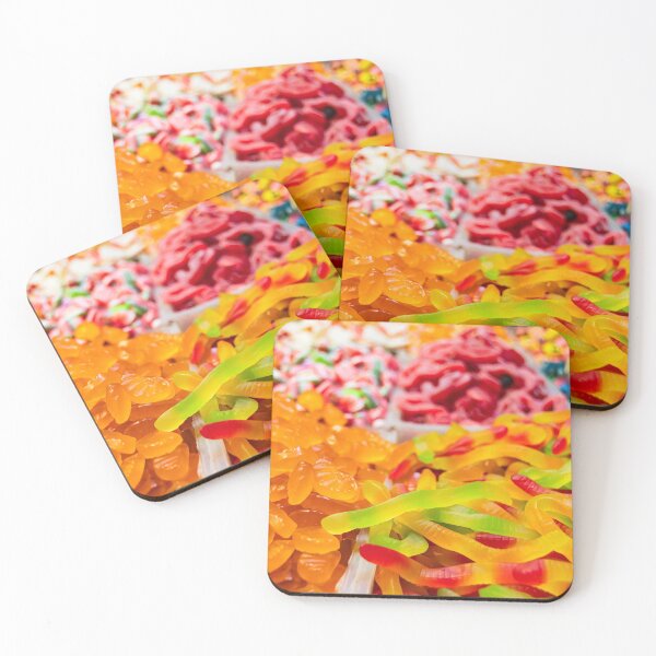Item preview, Colorful oriental sweets of various shapes close-up on a market counter designed and sold by EG Creativity Art.
