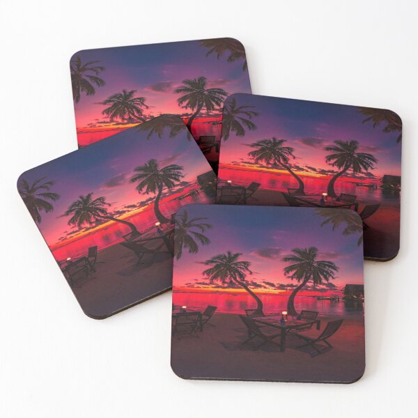 Item preview, Sunset Palm trees Beach View  designed and sold by Ashraf Can.